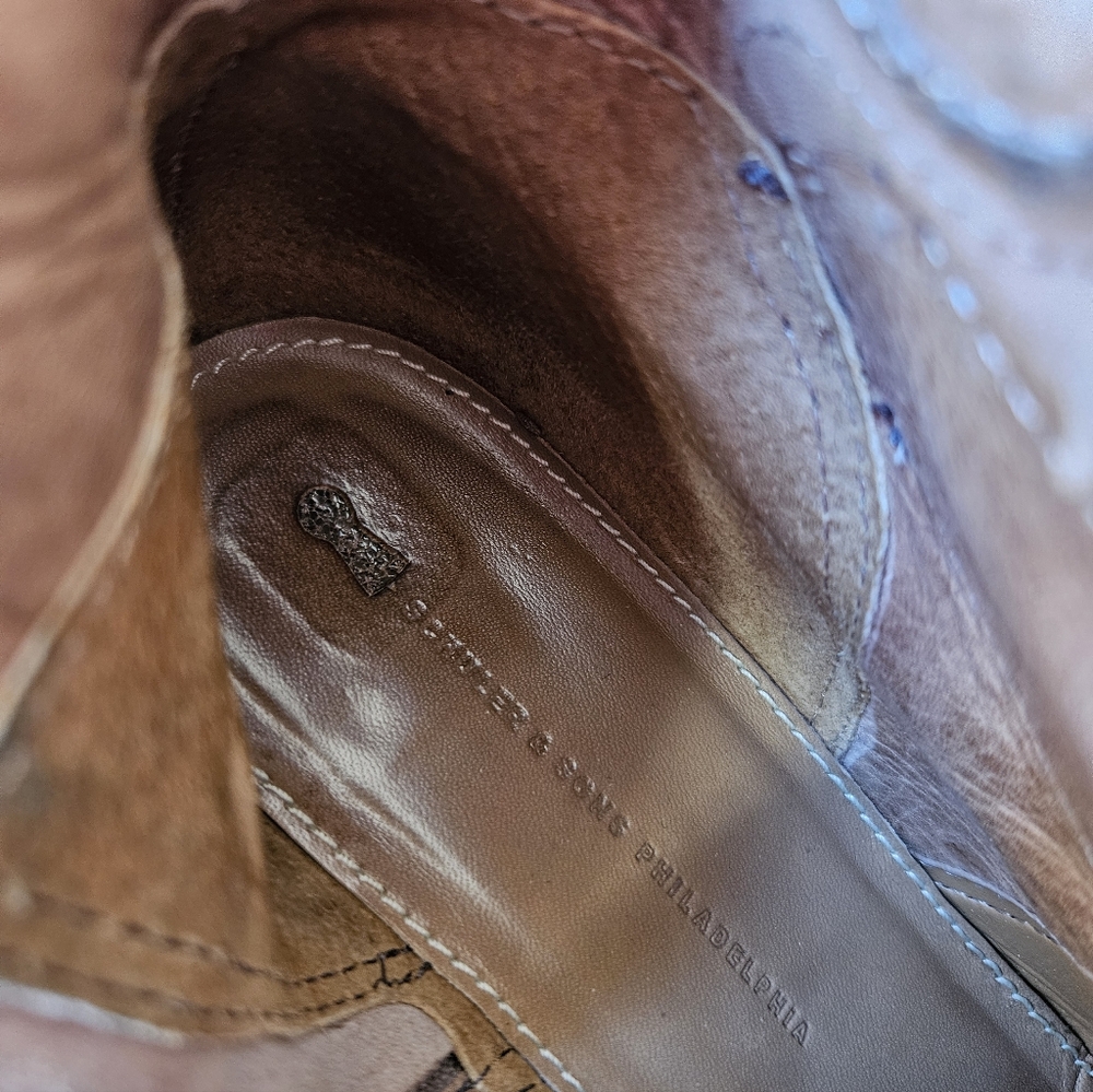 Shuler And Sons Crackle Disressed Boot Size 6 1/2. - Picture 3 of 5